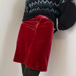 Anthropologie Montie Velvet Mini Skirt